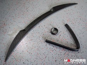 Alfa Romeo Giulia Exterior Styling Kit - 3 piece - Trunk Spoiler + V Shield Grill Frame + Emblem Frame Kit - Carbon Fiber - Feroce Carbon